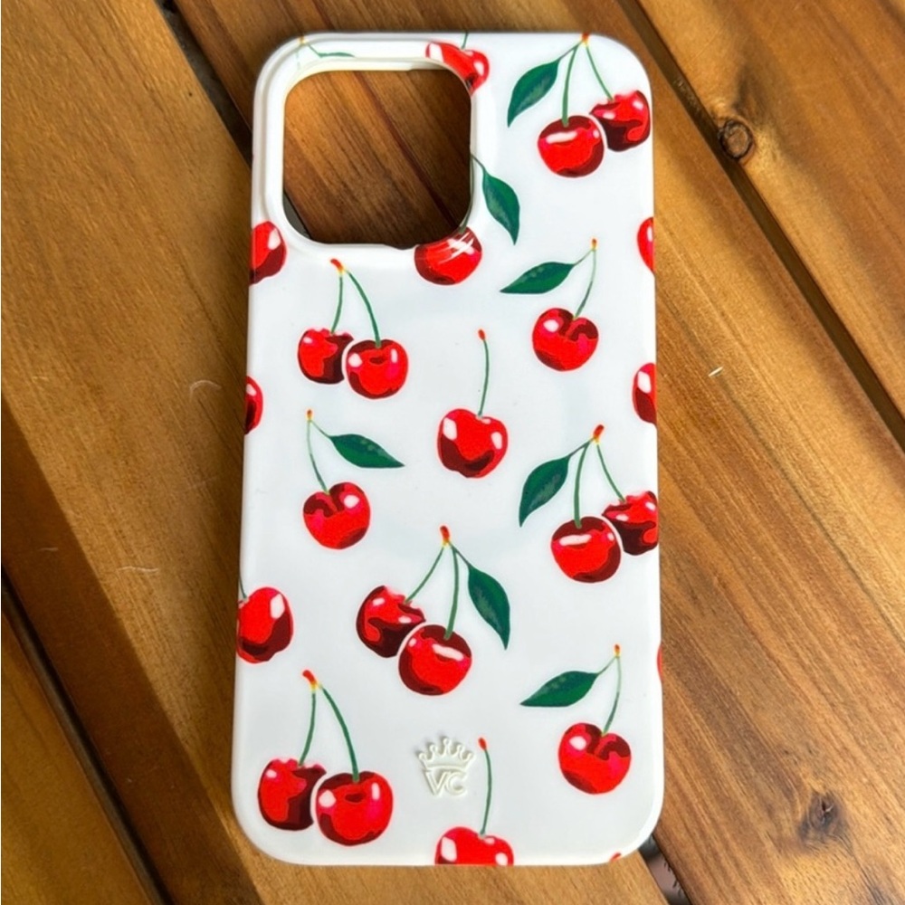 Cherry Pattern Phone Case - Red and White